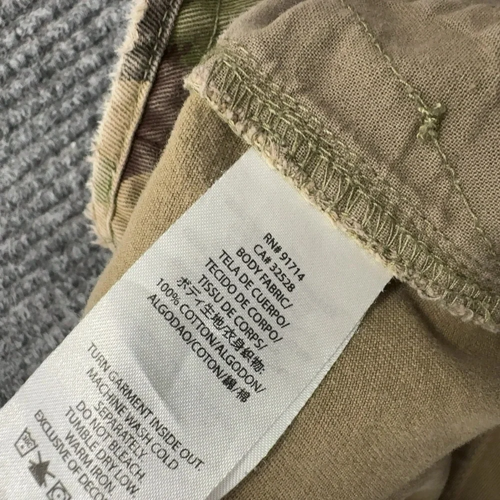 Armani Exchange Cargo Shorts Mens 33 Camo Cotton Distressed Raw Hem Streetwear